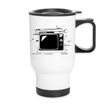 Oldtimer TV - Thermal mug with handle - white - Front