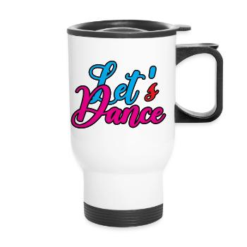 Design de danse joyeux avec splendeur de couleurs - Tasse isotherme avec poignée - blanc - Devant