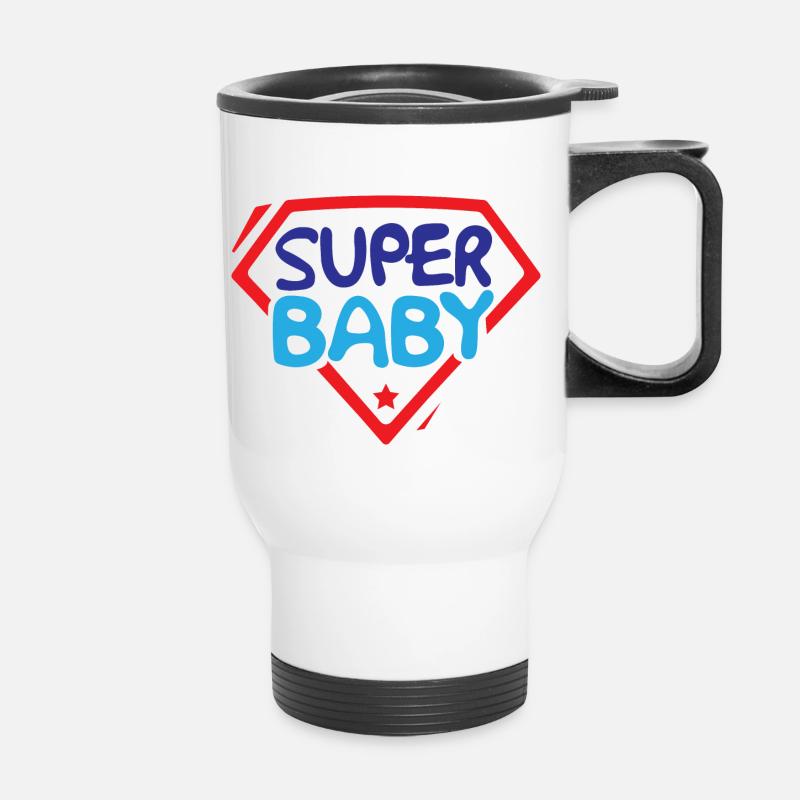 Super Baby - Thermal mug with handle - white