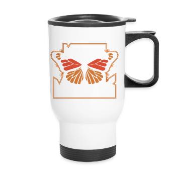 Monarch Butterfly Dreams in Color - Thermal mug with handle - white - Front