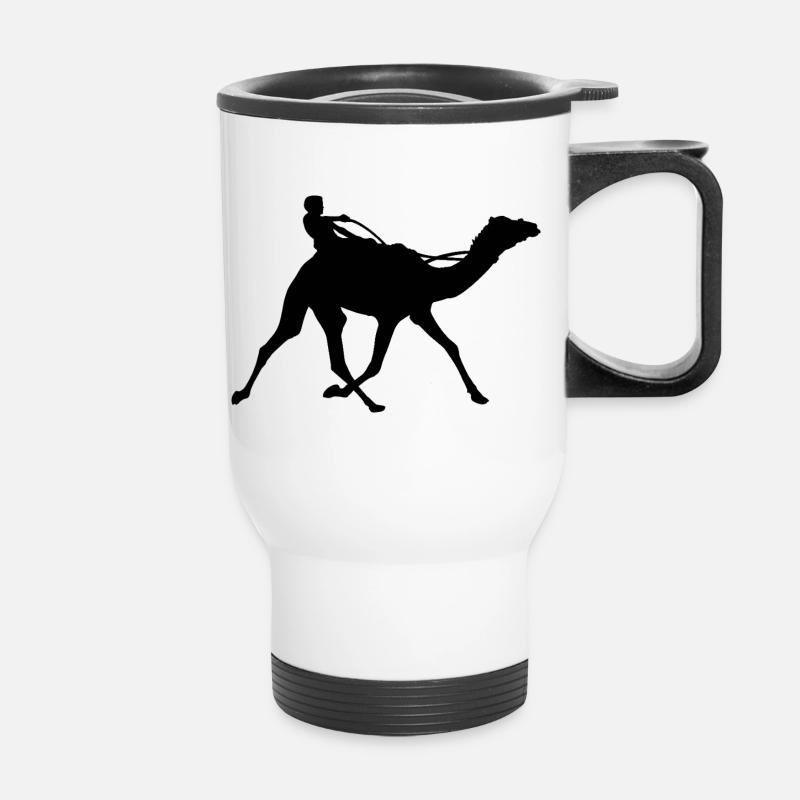 Camel race - Thermal mug with handle - white