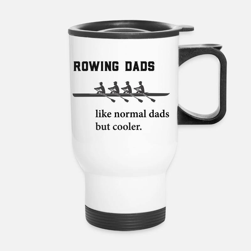 Rudern Sprüche: Rowing Dads  - Thermobecher mit Tragegriff - Weiß