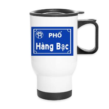 La Route d’Argent à Hanoï, Vietnam - Tasse isotherme avec poignée - blanc - Devant