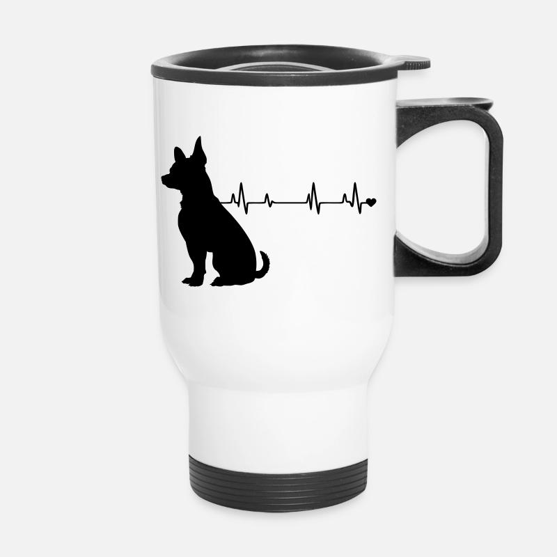 Dog - Thermal mug with handle - white