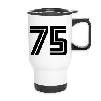 75 - Thermal mug with handle - white - Front
