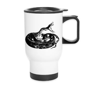 The fury of the snake - Thermal mug with handle - white - Front