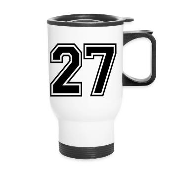27 - Thermobecher mit Tragegriff - Weiß - Vorne