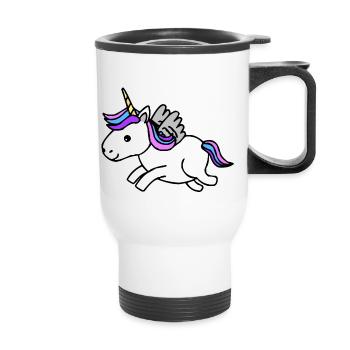 Unicorn Unicorn Mythical Creature Cartoon - Thermal mug with handle - white - Front