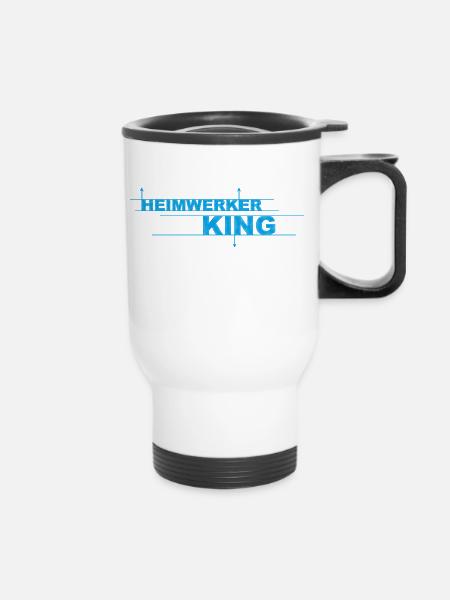 Heimwerker KING - Thermobecher mit Tragegriff - Weiß
