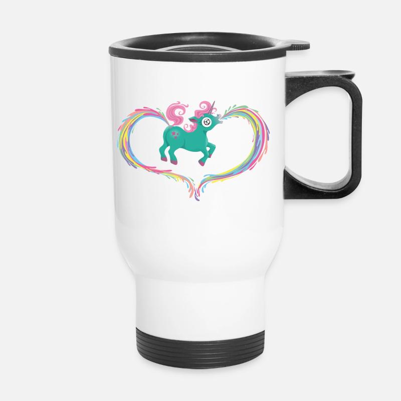 Unicorn - Thermal mug with handle - white