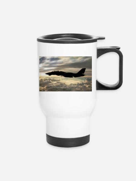 F-14 - Thermobecher mit Tragegriff - Weiß