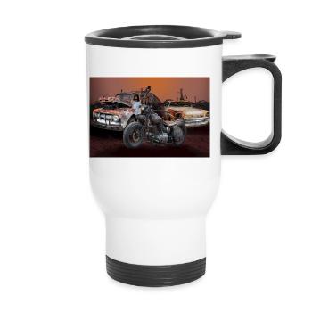 Junkyard - Thermal mug with handle - white - Front