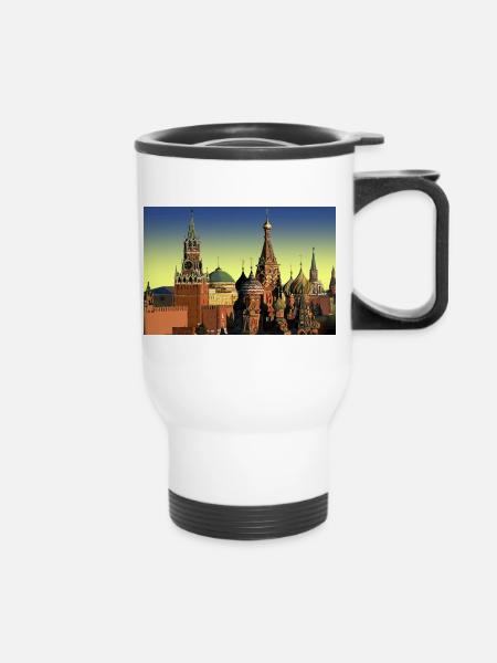 Moskau - Thermobecher mit Tragegriff - Weiß