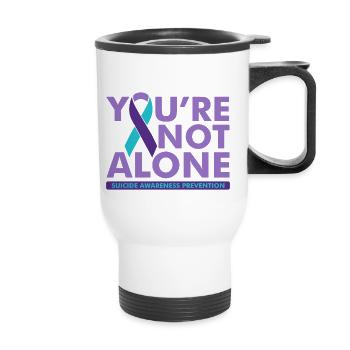 Prévention de la sensibilisation au suicide - Tasse isotherme avec poignée - blanc - Devant