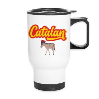 Catalan Ane Catalan Barratina Cadeau Régional - Tasse isotherme avec poignée - blanc - Devant