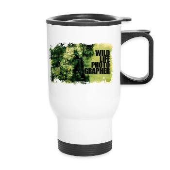 "Wildlife Photographer" Series - The invisible man - Thermal mug with handle - white - Front