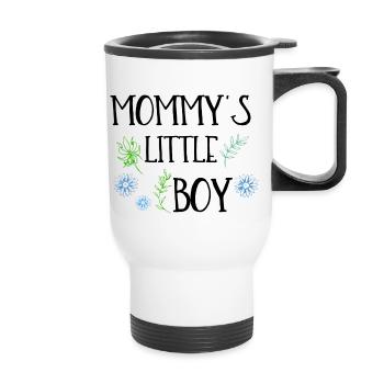 Le petit garçon de maman - Tasse isotherme avec poignée - blanc - Devant