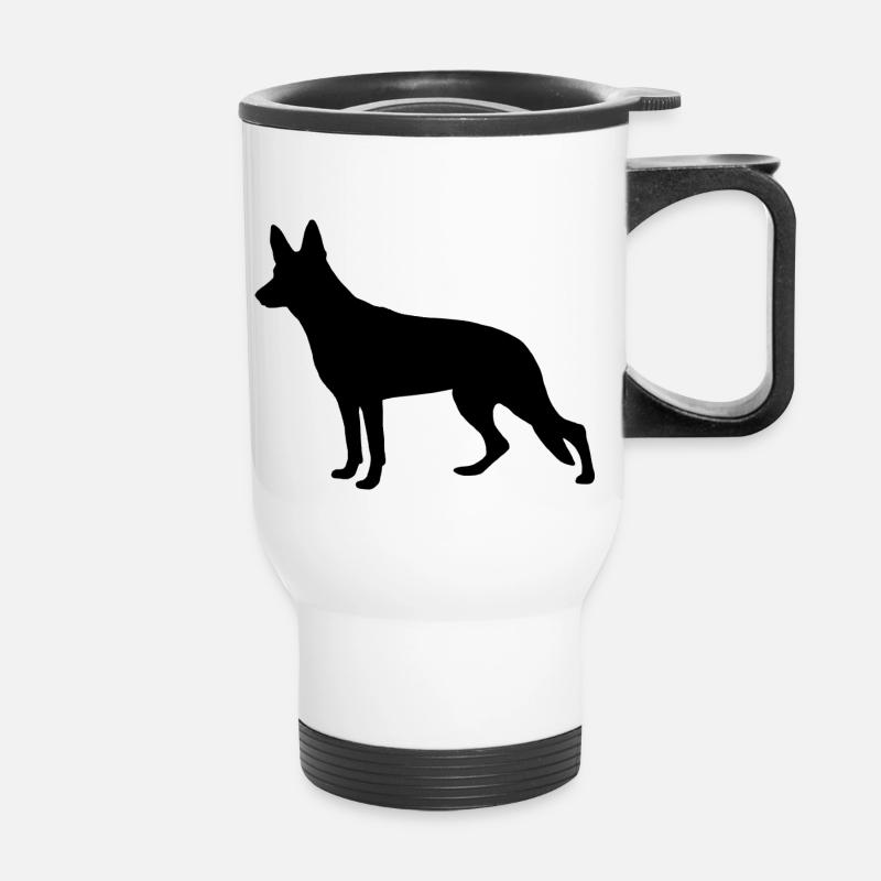 Alsatian - Thermal mug with handle - white