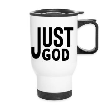 Just God - Thermal mug with handle - white - Front