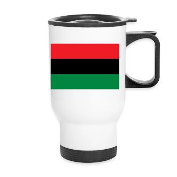 Flag of the UNIA - Pan African Alliance Afrika - Thermobecher mit Tragegriff - Weiß - Vorne
