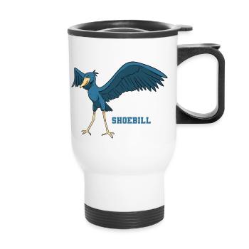 Shoebill Bird Ornithologist Forest I Gift - Thermal mug with handle - white - Front