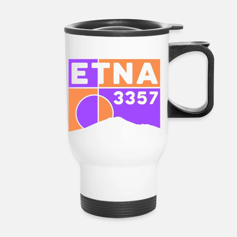 Etna Etna Mongibello volcano mountain Sicily souvenir - Thermal mug with handle - white