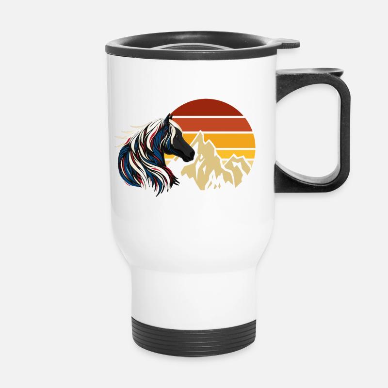 ISI HEAD sun draw - Thermal mug with handle - white