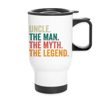 Uncle The Man The Myth The Legend - Thermal mug with handle - white - Front
