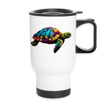 Turtle - Thermal mug with handle - white - Front