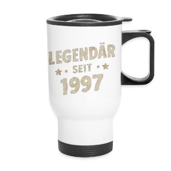 Légendaire depuis 1997 - Tasse isotherme avec poignée - blanc - Devant