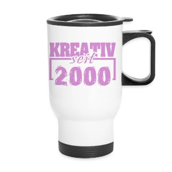 2000 2000 - Thermal mug with handle - white - Front