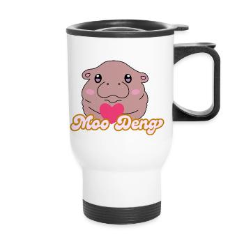 Moo Deng - Thermal mug with handle - white - Front