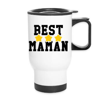 Beste Mama - Muttertag - Thermobecher mit Tragegriff - Weiß - Vorne