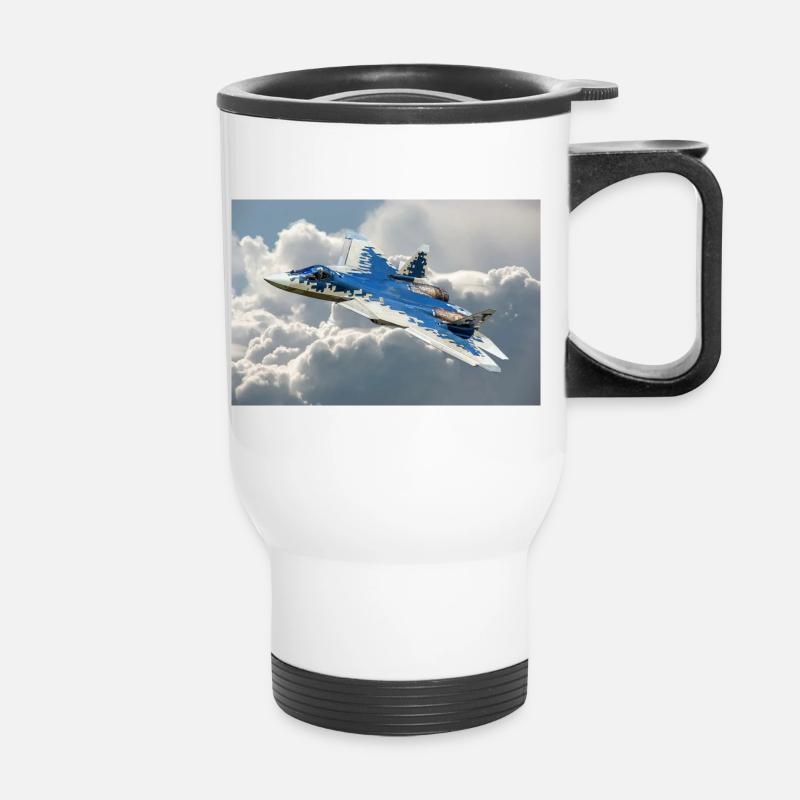 Su-57 - Thermobecher mit Tragegriff - Weiß