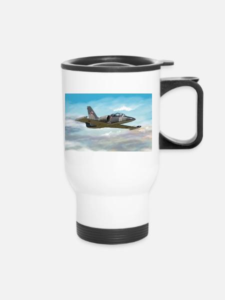 L-39 Albatros - Thermobecher mit Tragegriff - Weiß
