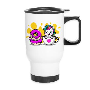 UNICORN_TIME - Tasse isotherme avec poignée - blanc - Devant
