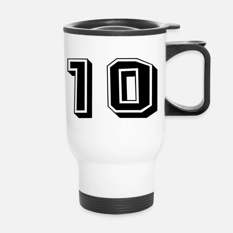 10. 10 JAHRE. 10-JÄHRIGES JUBILÄUM. 10-JÄHRIGES JUBILÄUM. - Thermobecher mit Tragegriff - Weiß