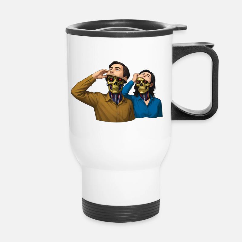 WE ARE HERE - geek & scifi - Thermal mug with handle - white