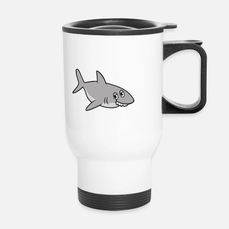 Shark. – Funny statement with funny shark - Thermal mug with handle - white