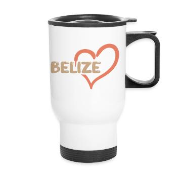 Belize als Belize - Thermobecher mit Tragegriff - Weiß - Vorne