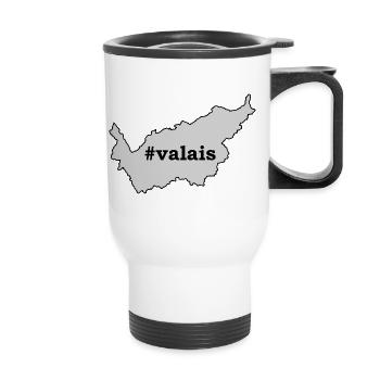 VS Valais / Wallis - Tasse isotherme avec poignée - blanc - Devant