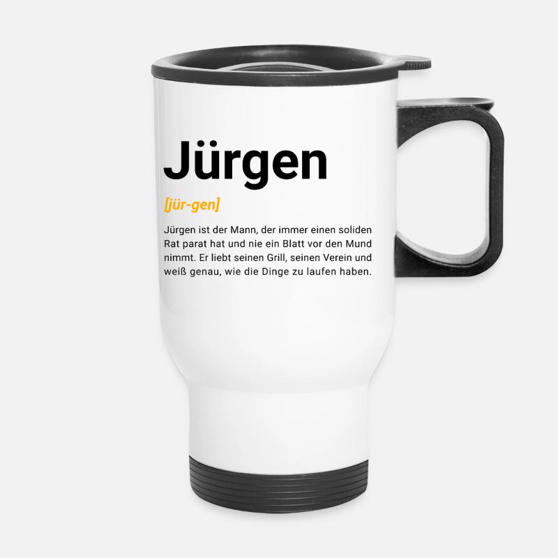 Jürgen - Thermal mug with handle - white