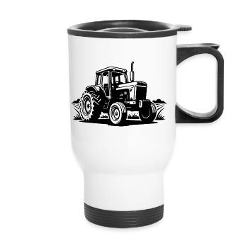Tractor Tractor Agricultural Machinery Agriculture - Thermal mug with handle - white - Front