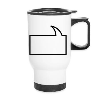 text balloon - Thermal mug with handle - white - Front