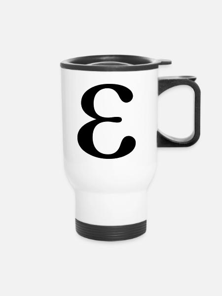 Epsilon griechischer Buchstabe - Thermobecher mit Tragegriff - Weiß