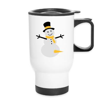 snow fun - Thermobecher mit Tragegriff - Weiß - Vorne