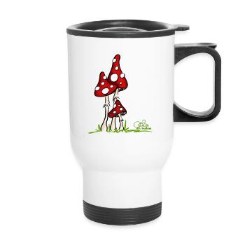 Muchotravky - Toadstools - Thermal mug with handle - white - Front