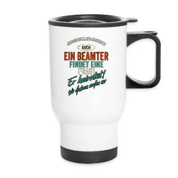 JGA Team - Beamter - Version Auch - petrol - - Thermobecher mit Tragegriff - Weiß - Vorne