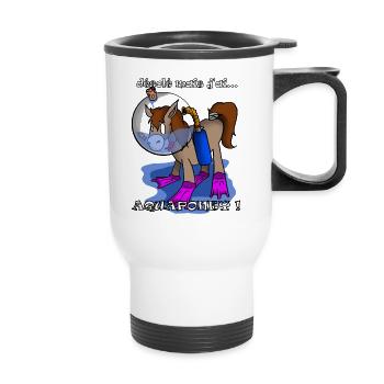 désolé mais jai aquaponey - Tasse isotherme avec poignée - blanc - Devant
