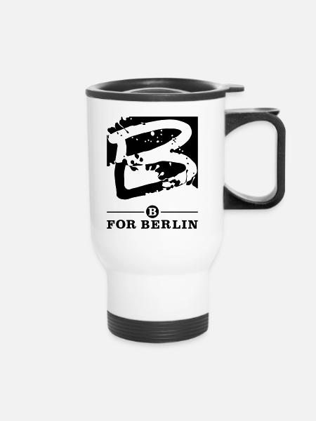 B for Berlin - Splash - Thermobecher mit Tragegriff - Weiß
